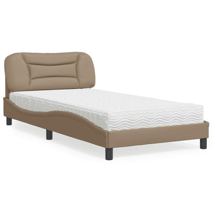 Letto con Materasso Hvar Cappuccino 100x200cm Similpelle
