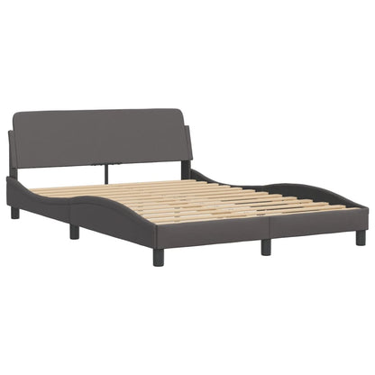 Letto con Materasso Grigio 120x200 cm in Similpelle