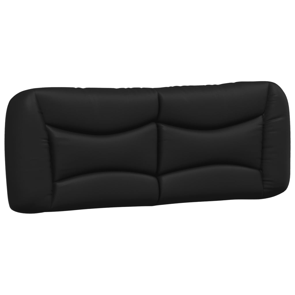 Letto con Materasso Hvar Nero 140x190 cm in Similpelle