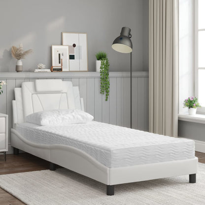 Letto Viana con Materasso Bianco 80x200 cm in Similpelle