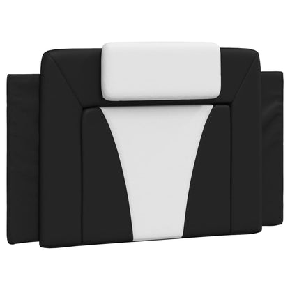 Letto Viana con Materasso Nero e Bianco 90x200 cm in Similpelle