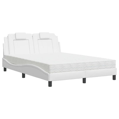 Letto Viana con Materasso Bianco 140x190 cm in Similpelle