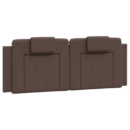 Letto Viana con Materasso Marrone 140x190cm in Similpelle