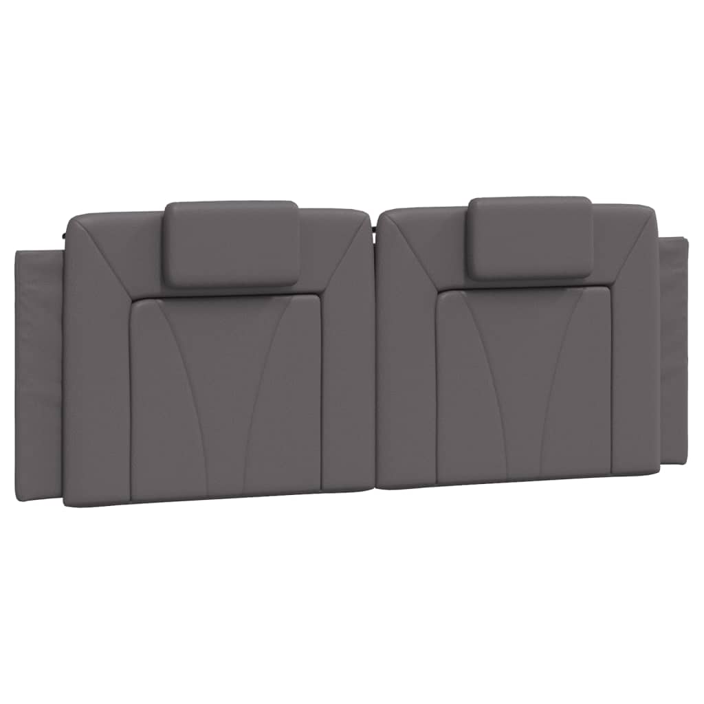 Letto Viana con Materasso Grigio 140x190 cm in Similpelle