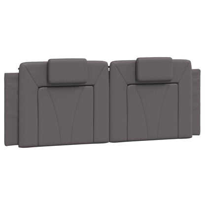 Letto Viana con Materasso Grigio 140x200 cm in Similpelle