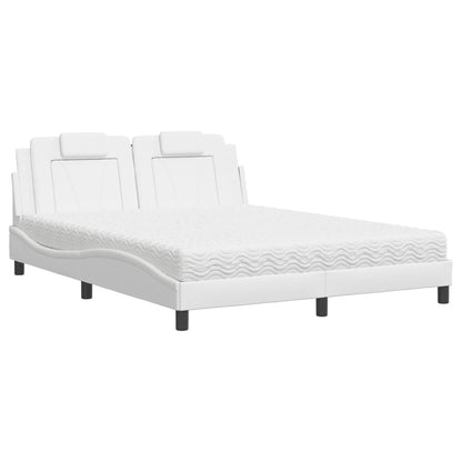 Letto Viana con Materasso Bianco 160x200 cm in Similpelle