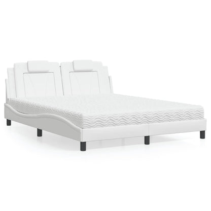 Letto Viana con Materasso Bianco 160x200 cm in Similpelle