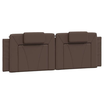 Letto Viana con Materasso Marrone 160x200cm in Similpelle