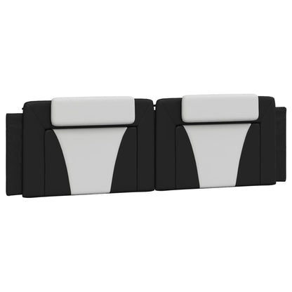 Letto Viana con Materasso Nero e Bianco 180x200 cm in Similpelle