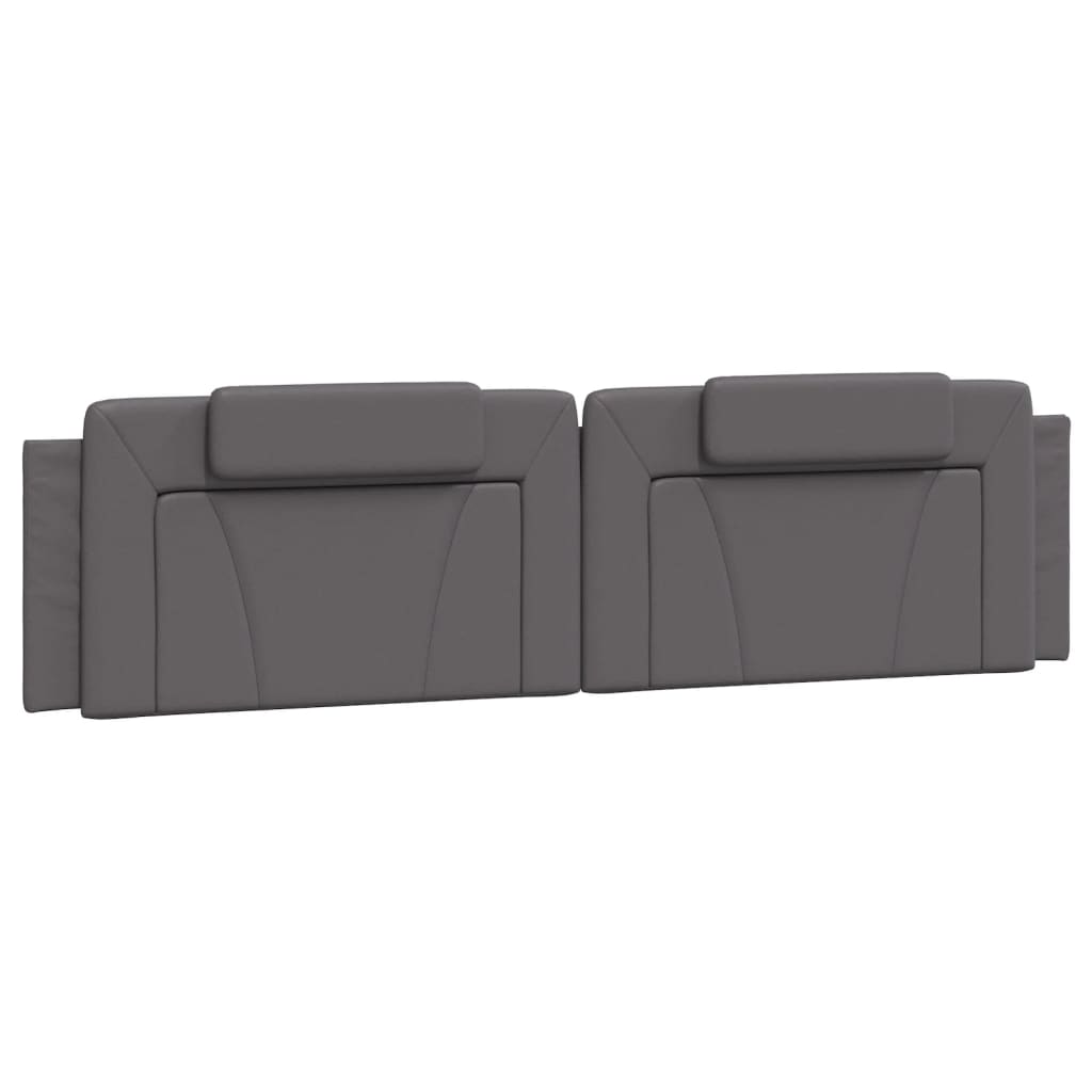 Letto Viana con Materasso Grigio 200x200 cm in Similpelle