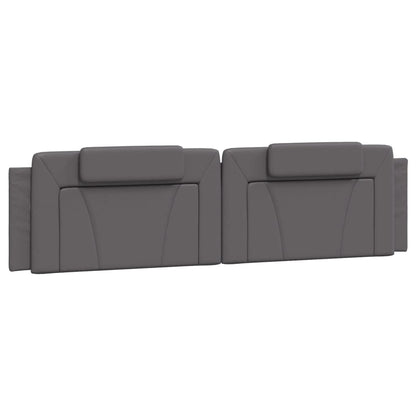 Letto Viana con Materasso Grigio 200x200 cm in Similpelle