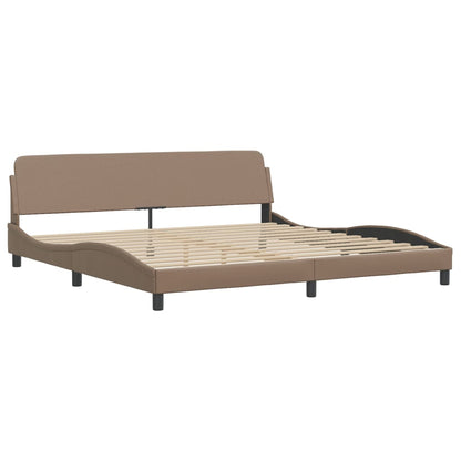 Letto con Materasso Cappuccino 200x200cm Similpelle