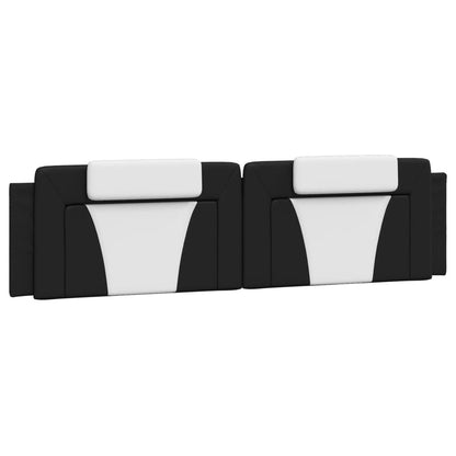 Letto Viana con Materasso Nero e Bianco 200x200cm in Similpelle