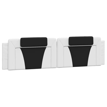 Letto Viana con Materasso Bianco e Nero 200x200cm in Similpelle