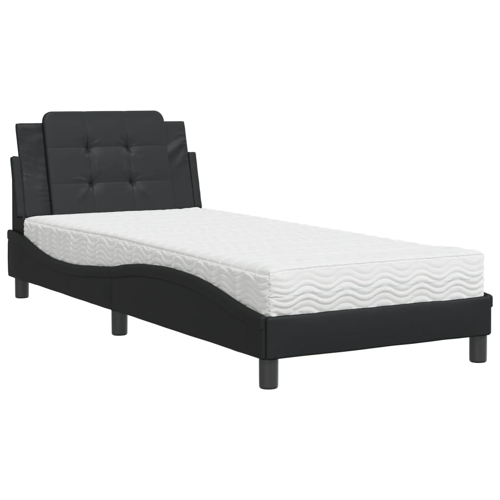 Giroletto senza Materasso Zadar Nero 80x200 cm in Similpelle
