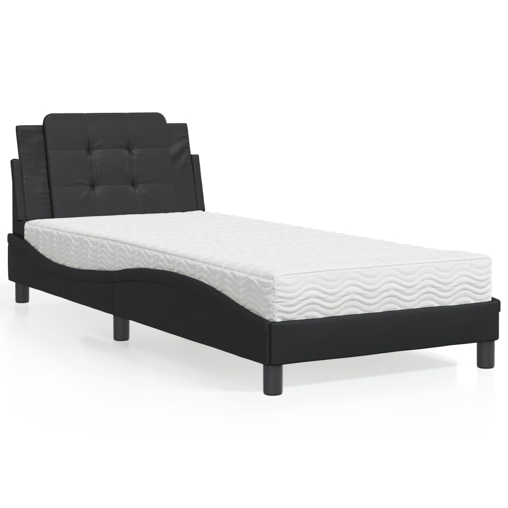 Giroletto senza Materasso Zadar Nero 80x200 cm in Similpelle