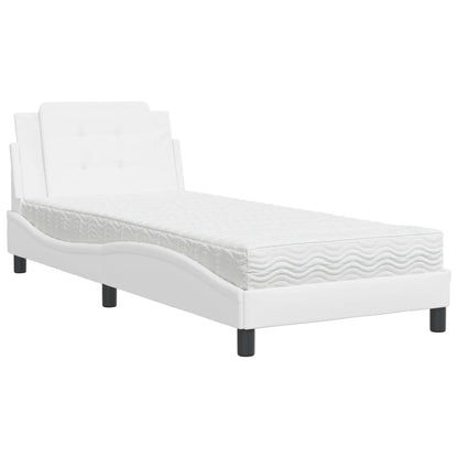 Giroletto senza Materasso Zadar Bianco 80x200 cm in Similpelle