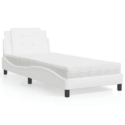 Giroletto senza Materasso Zadar Bianco 80x200 cm in Similpelle