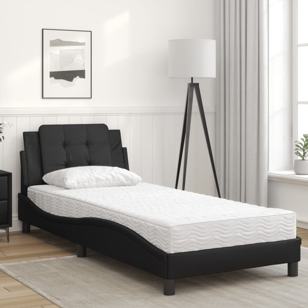 Giroletto senza Materasso Zadar Nero 90x190 cm in Similpelle