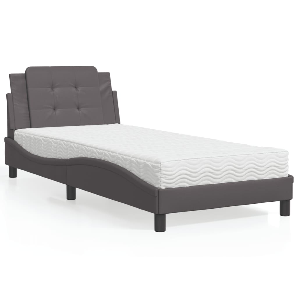 Giroletto senza Materasso Zadar Grigio 90x190 cm in Similpelle