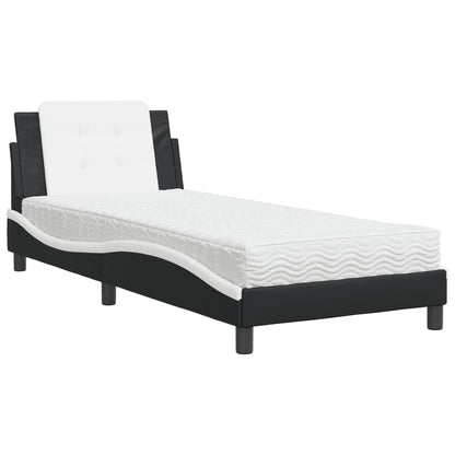 Giroletto senza Materasso Zadar Nero e Bianco 90x190 cm in Similpelle