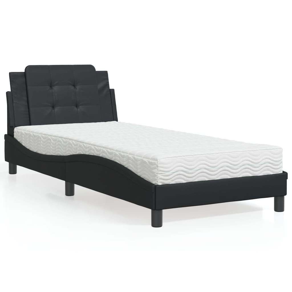 Giroletto senza Materasso Zadar Nero 90x200 cm in Similpelle