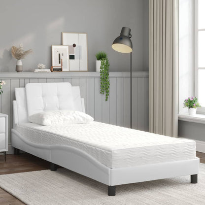 Giroletto senza Materasso Zadar Bianco 90x200 cm in Similpelle