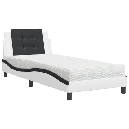 Giroletto senza Materasso Zadar Nero e Bianco 90x200 cm in Similpelle