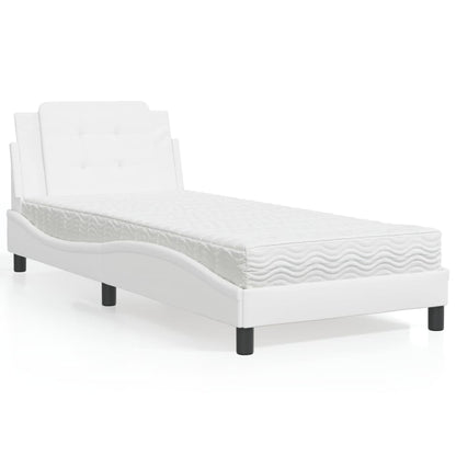 Giroletto senza Materasso Zadar Bianco 100x200 cm in Similpelle
