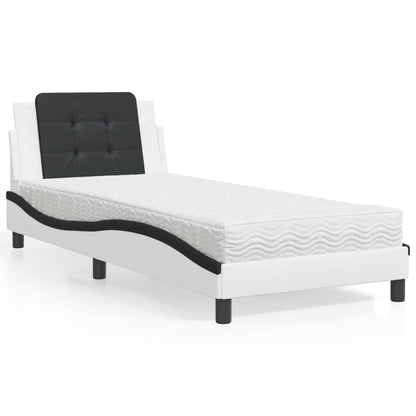 Giroletto senza Materasso Zadar Bianco e Nero 100x200 cm in Similpelle