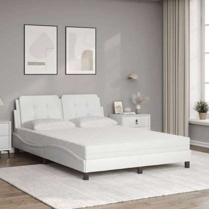 Letto con Materasso Bianco 120x200 cm in Similpelle