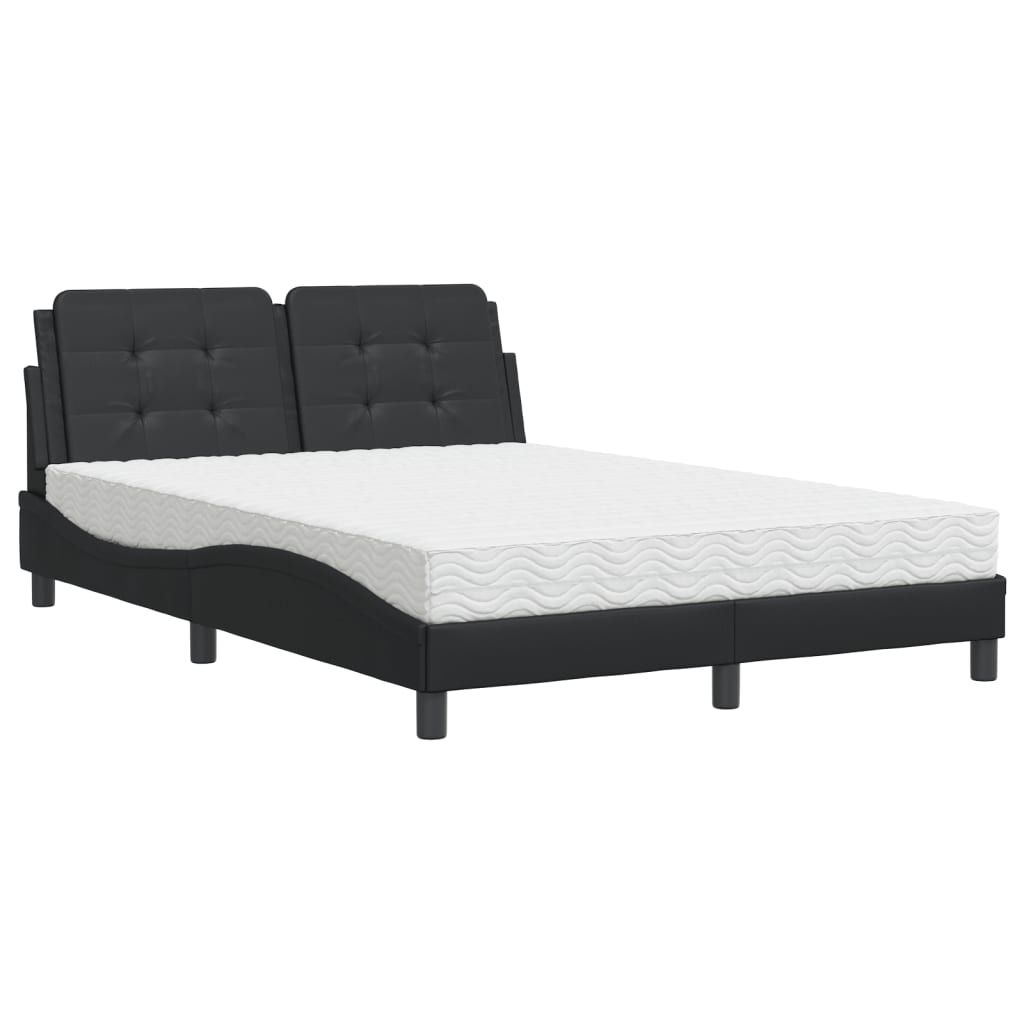 Giroletto senza Materasso Zadar Nero 140x190 cm in Similpelle