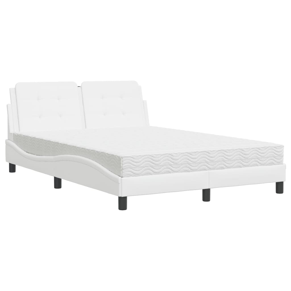 Giroletto senza Materasso Zadar Bianco 140x190 cm in Similpelle