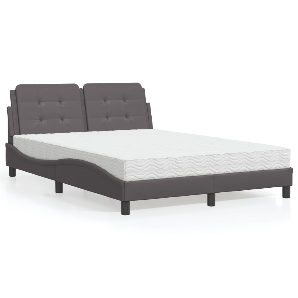 Giroletto senza Materasso Zadar Grigio 140x190 cm in Similpelle