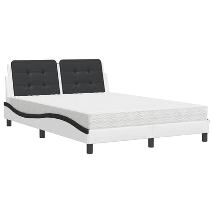 Giroletto senza Materasso Zadar Bianco e Nero 140x190 cm in Similpelle