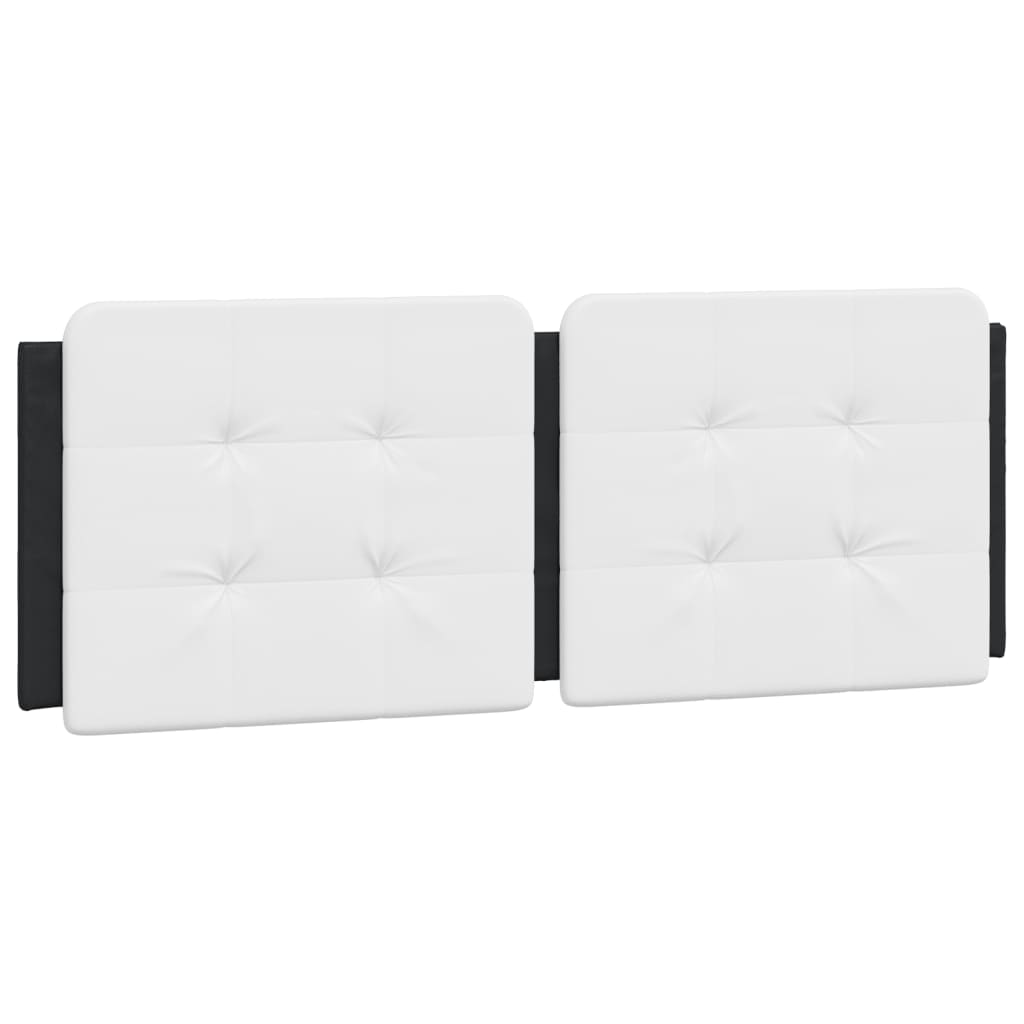 Letto con Materasso Zadar Nero e Bianco 140x200 cm in Similpelle