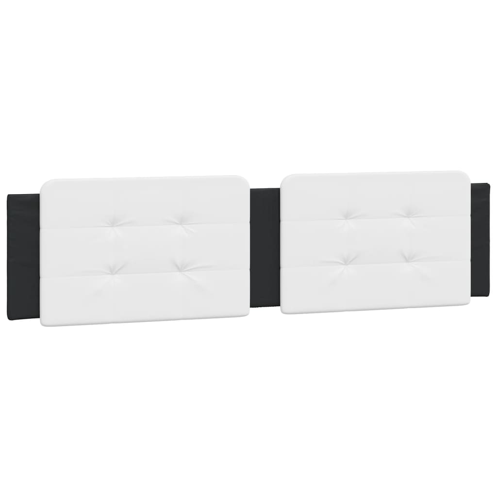Letto con Materasso Zadar Nero e Bianco 160x200cm Similpelle