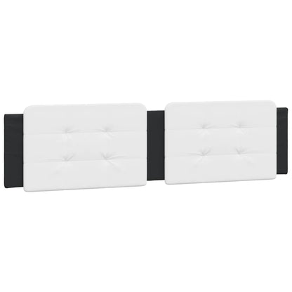 Letto con Materasso Zadar Nero e Bianco 160x200cm Similpelle