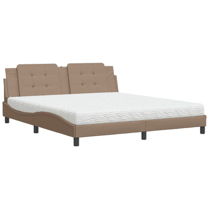 Letto con Materasso Zadar Cappuccino 180x200cm Similpelle