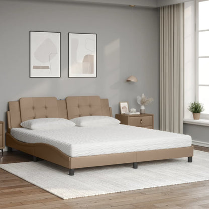 Letto con Materasso Zadar Cappuccino 180x200cm Similpelle
