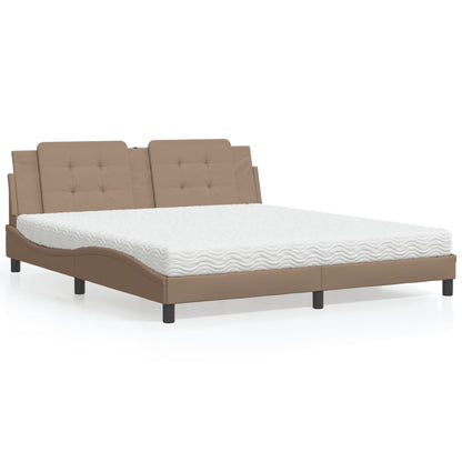 Letto con Materasso Zadar Cappuccino 180x200cm Similpelle