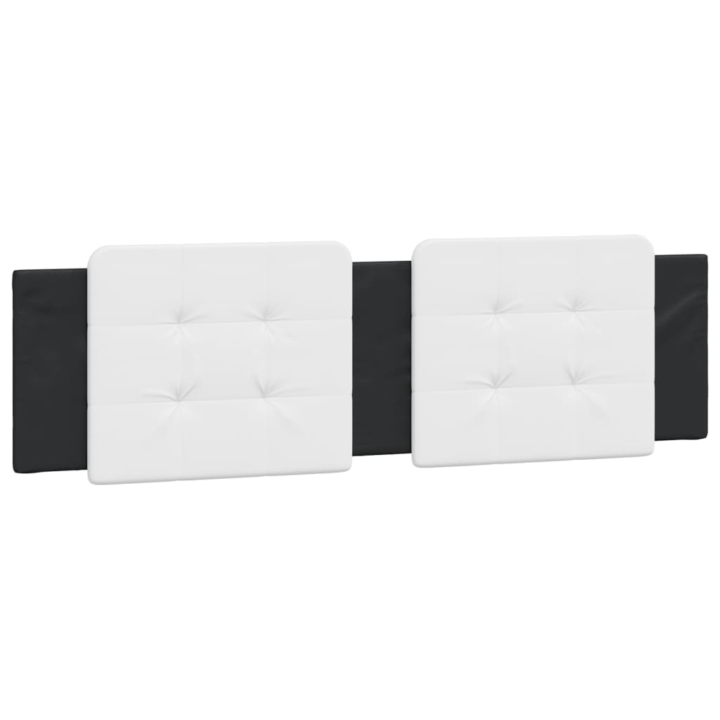 Letto con Materasso Zadar Nero e Bianco 180x200 cm in Similpelle