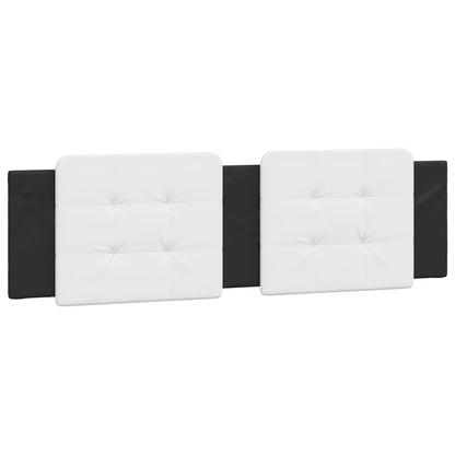 Letto con Materasso Zadar Nero e Bianco 180x200 cm in Similpelle