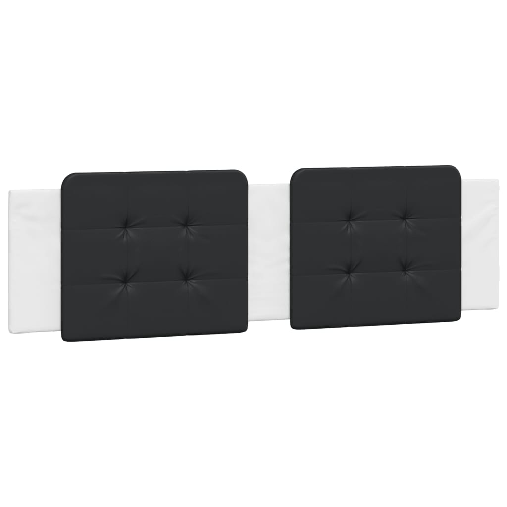 Letto con Materasso Zadar Bianco e Nero 180x200cm Similpelle