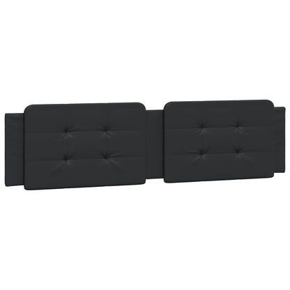 Letto con Materasso Zadar Nero 200x200 cm in Similpelle