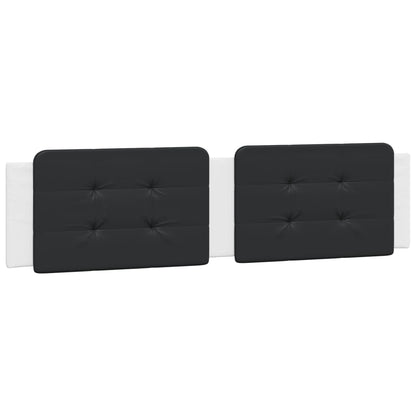 Letto con Materasso Zadar Bianco e Nero 200x200cm in Similpelle