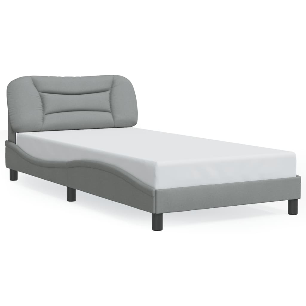 Giroletto con LED senza Materasso Grigio Chiaro 100x200 cm