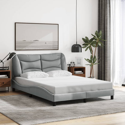 Giroletto con LED senza Materasso Grigio Chiaro 140x190 cm