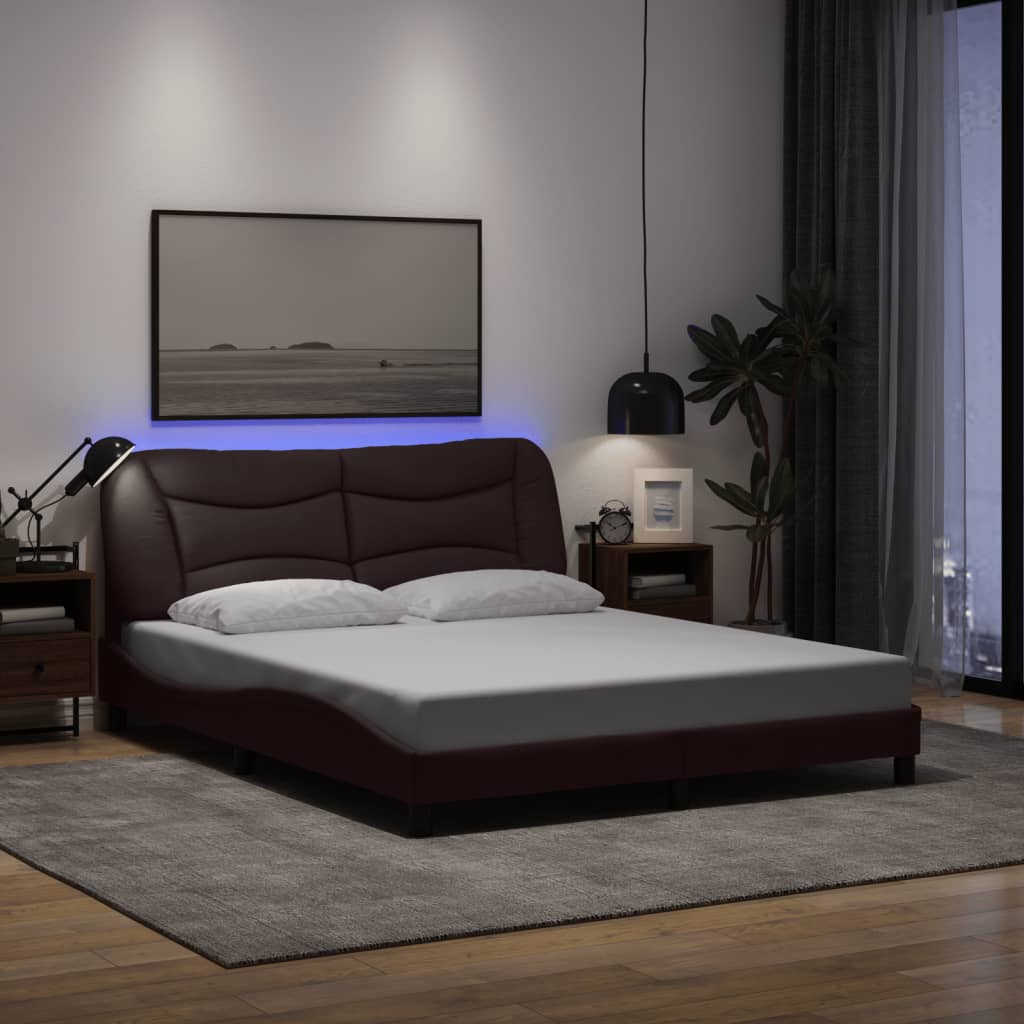 Giroletto con LED senza Materasso 160x200 cm Tessuto