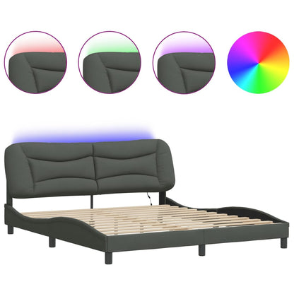 Giroletto con LED senza Materasso 180x200 cm Tessuto